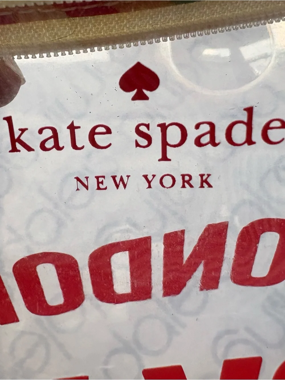 Rare collector piece! KATE SPADE New York Medium Heddy Clear Cosmetic Bag
